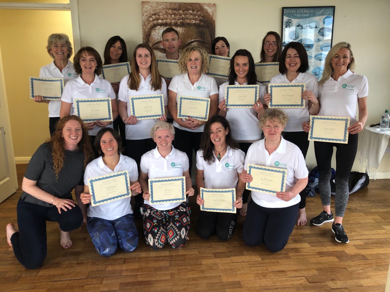 Graduation photo of Yoga Teacher Training in Galway